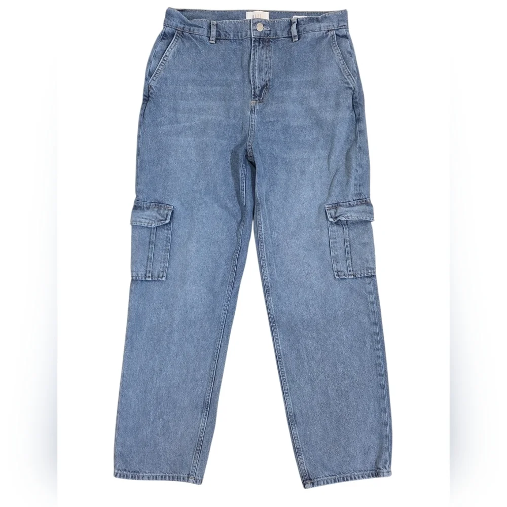 Rails Speedway Cargo Boyfriend Jean Breezy Blue Wash Size 28